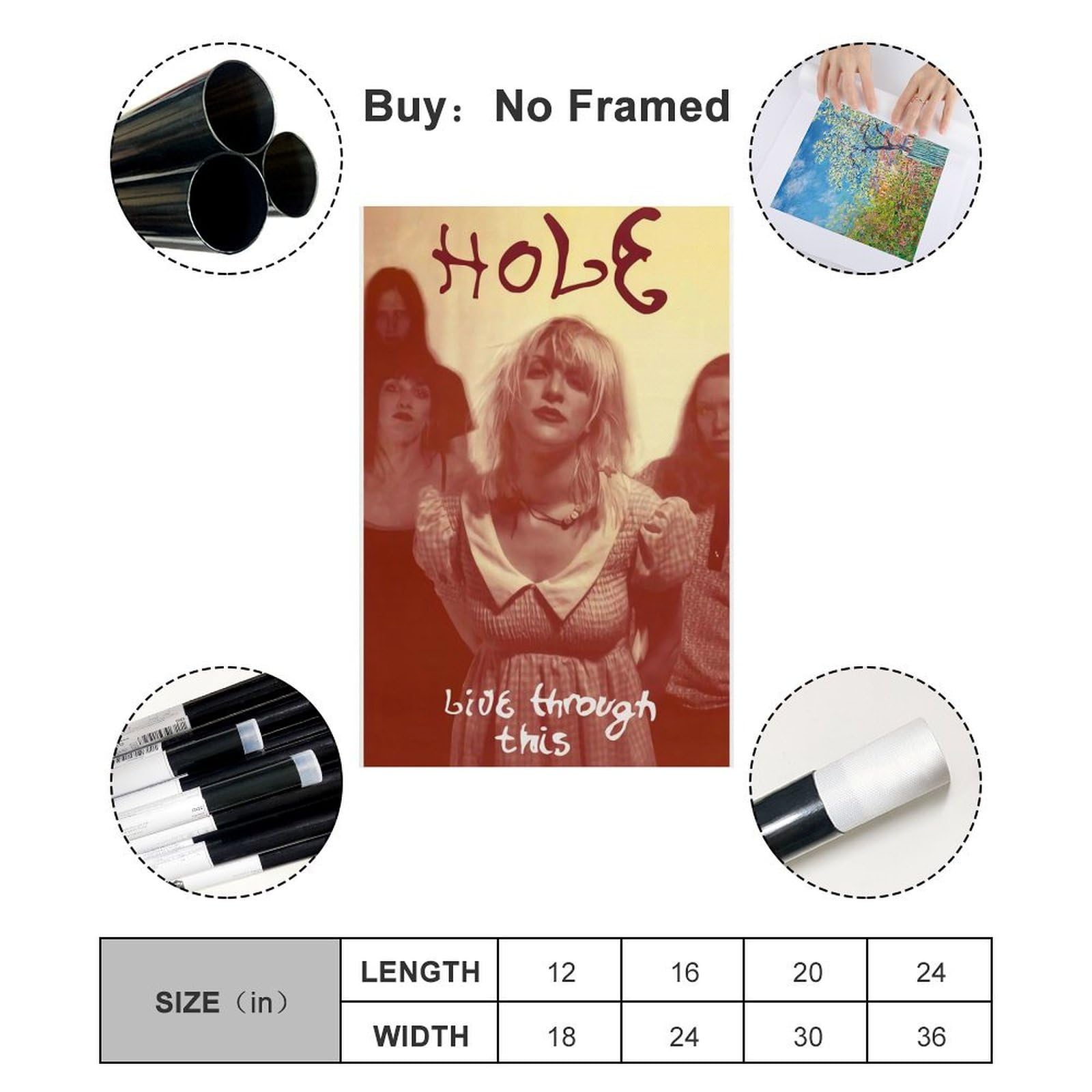Amazon.com: CLBCIHWFN Courtney Love Posters Aesthetic Canvas